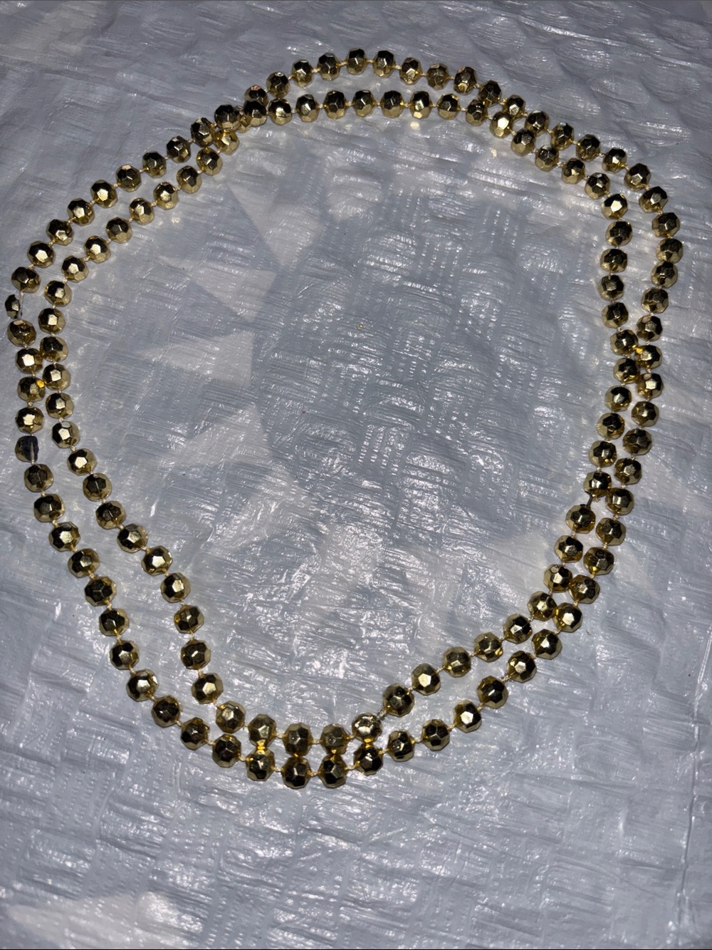 Unk Gold Faceted Bead Layered Necklace